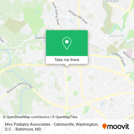 Mvs Podiatry Associates - Catonsville map
