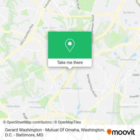 Gerard Washington - Mutual Of Omaha map