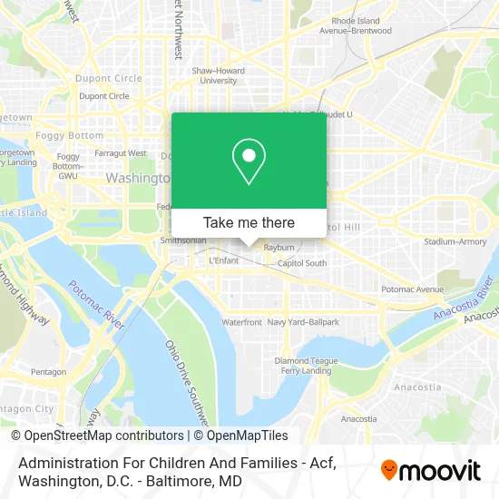 Administration For Children And Families - Acf map