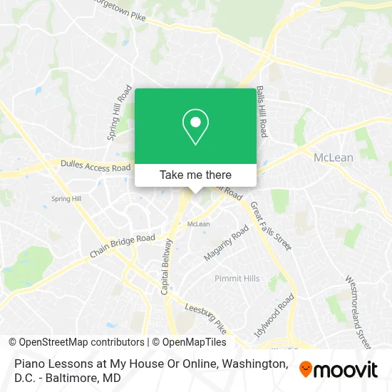 Piano Lessons at My House Or Online map