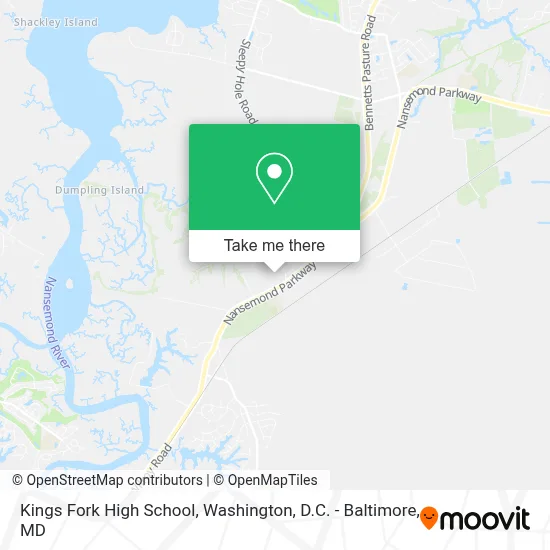 Kings Fork High School map