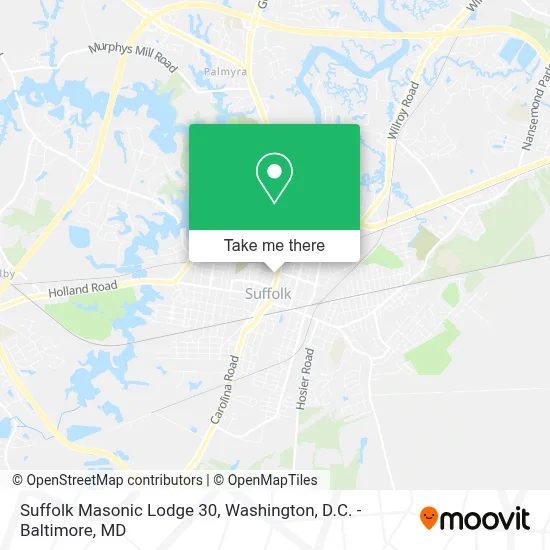 Suffolk Masonic Lodge 30 map
