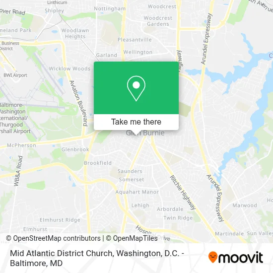 Mid Atlantic District Church map