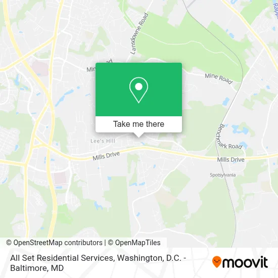 All Set Residential Services map