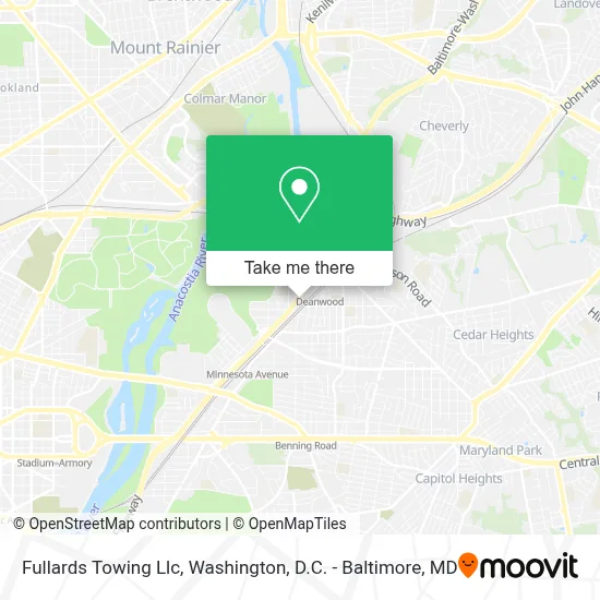 Fullards Towing Llc map