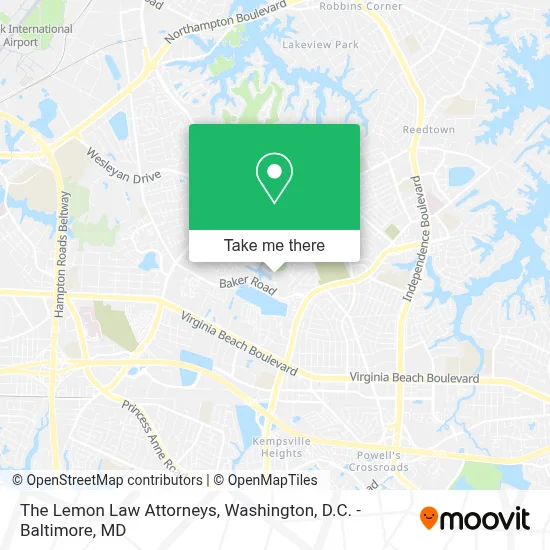 The Lemon Law Attorneys map