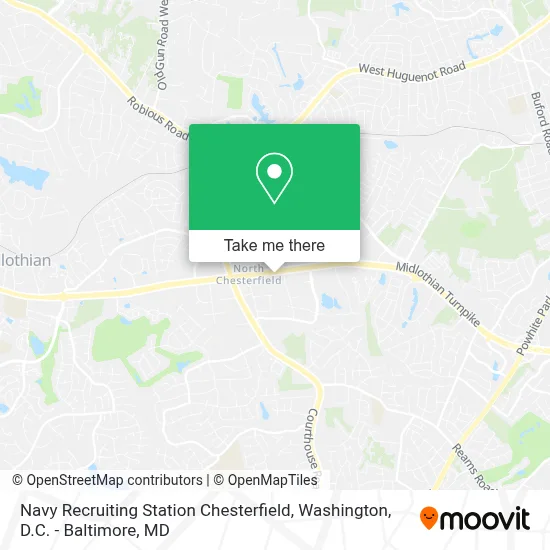Navy Recruiting Station Chesterfield map
