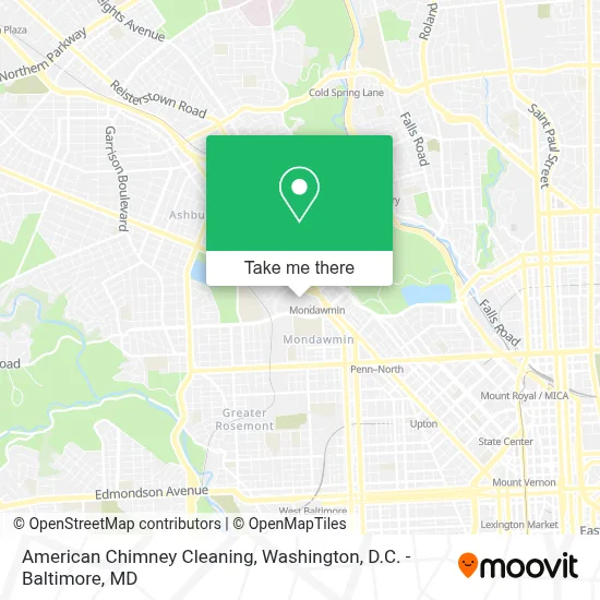 American Chimney Cleaning map