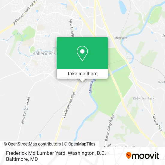 Frederick Md Lumber Yard map