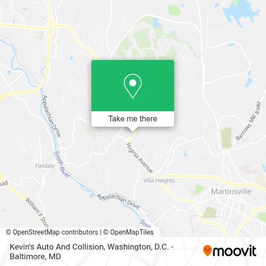 Kevin's Auto And Collision map