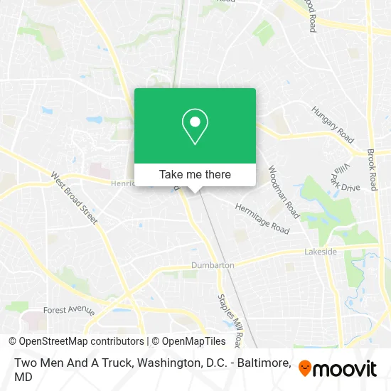 Two Men And A Truck map