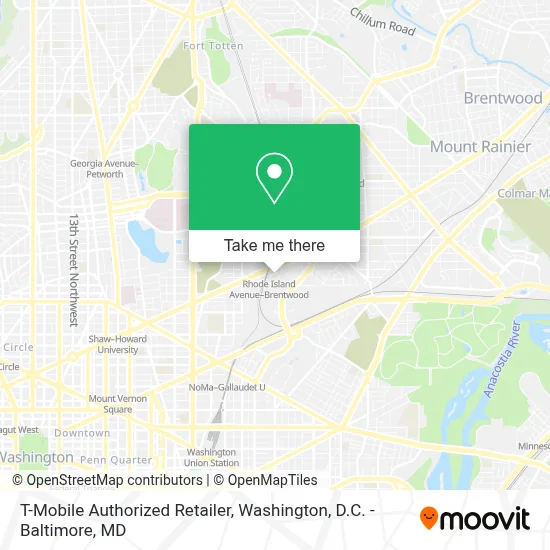 T-Mobile Authorized Retailer map