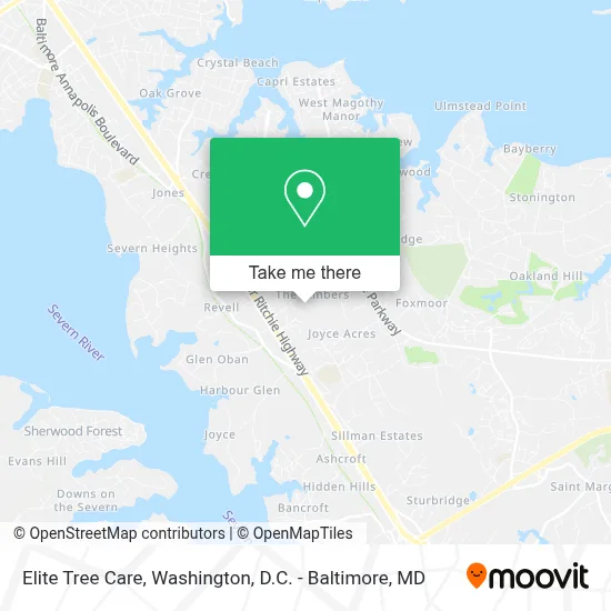 Elite Tree Care map