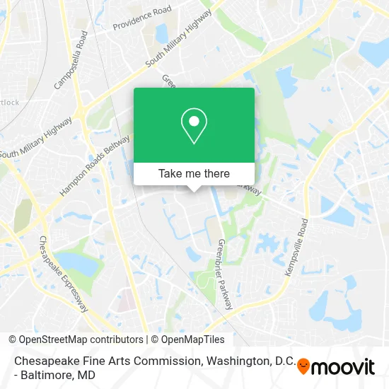 Chesapeake Fine Arts Commission map