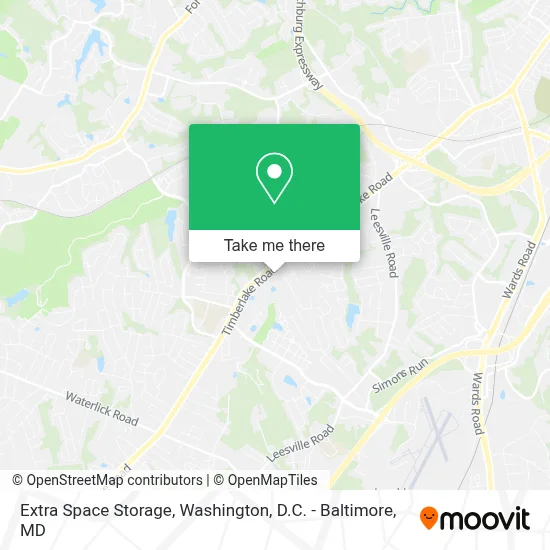Extra Space Storage map