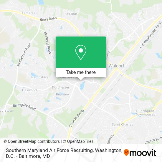 Southern Maryland Air Force Recruiting map