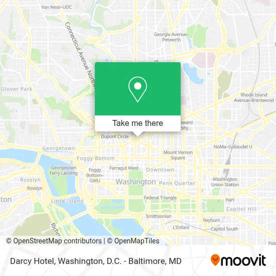 Darcy Hotel map