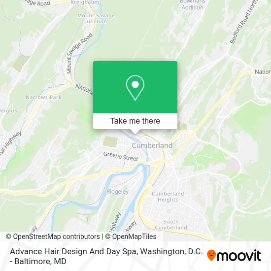 Advance Hair Design And Day Spa map