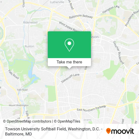 Towson University Softball Field map