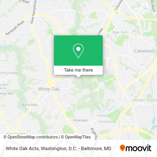 White Oak Acts map
