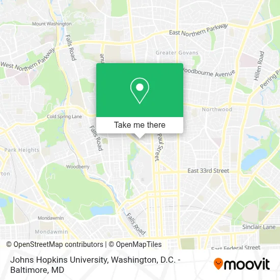 Johns Hopkins University map