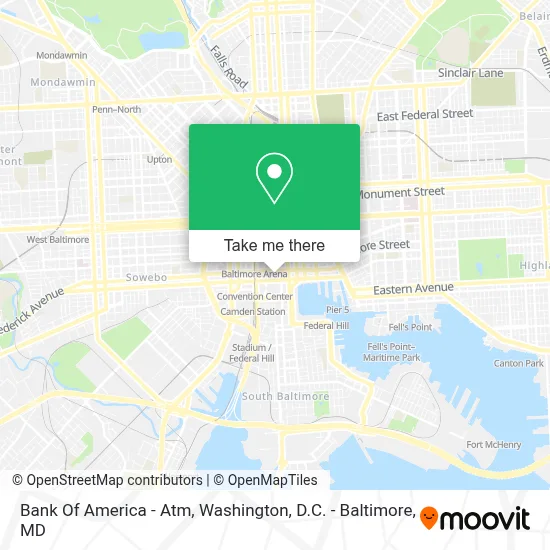 Bank Of America - Atm map