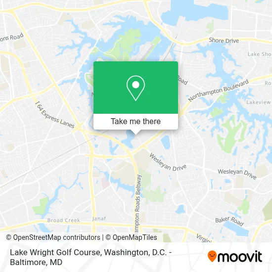 Lake Wright Golf Course map