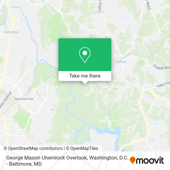 George Mason Uhemlock Overlook map
