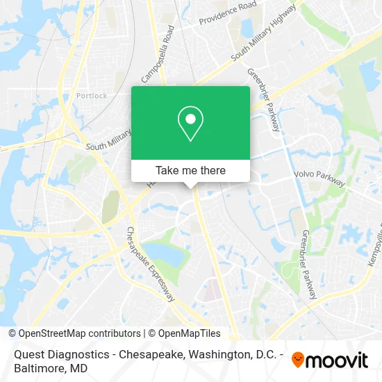 Quest Diagnostics - Chesapeake map
