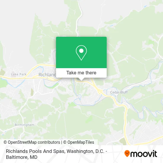 Richlands Pools And Spas map