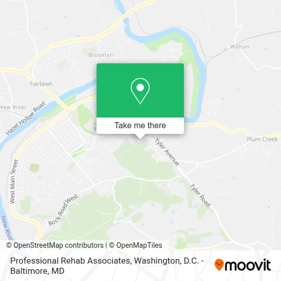 Professional Rehab Associates map