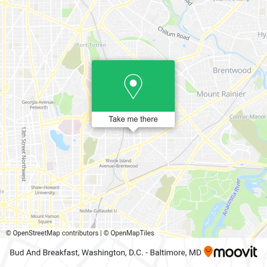 Bud And Breakfast map