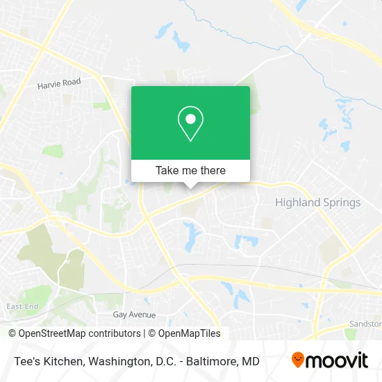 Tee's Kitchen map