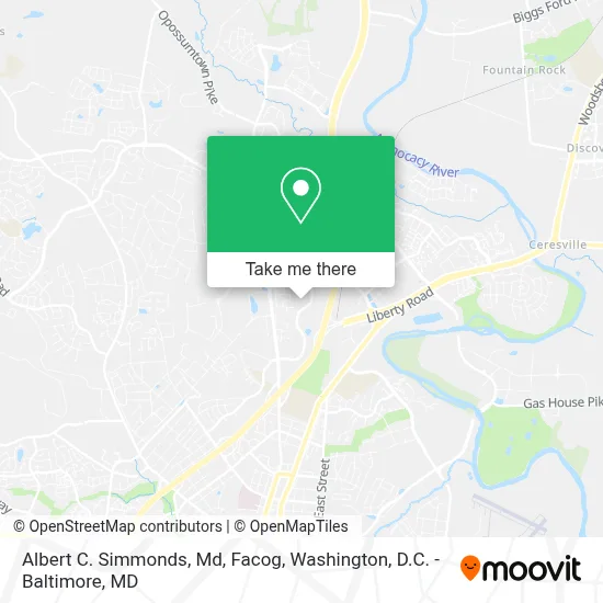Albert C. Simmonds, Md, Facog map