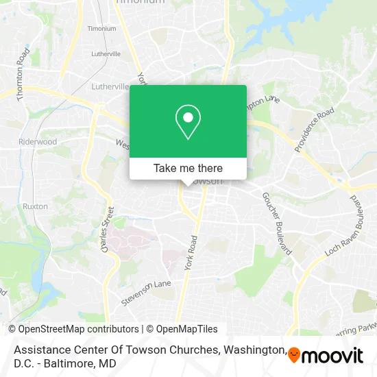 Assistance Center Of Towson Churches map