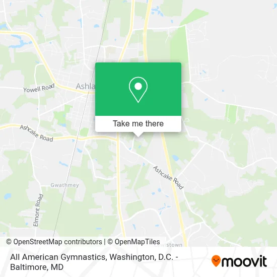 All American Gymnastics map