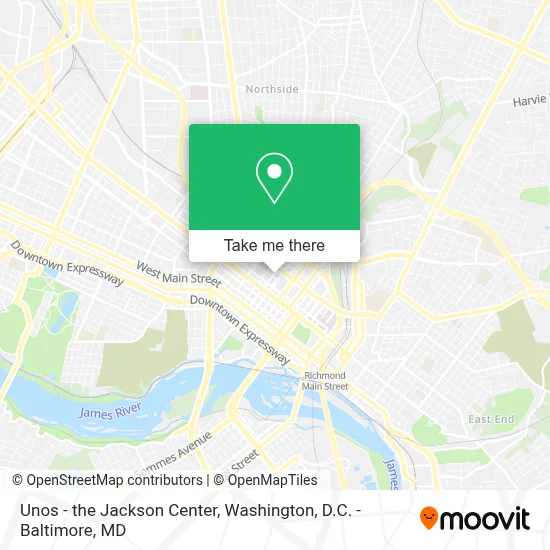 Unos - the Jackson Center map