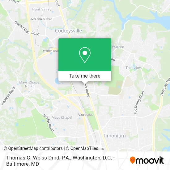 Thomas G. Weiss Dmd, P.A. map