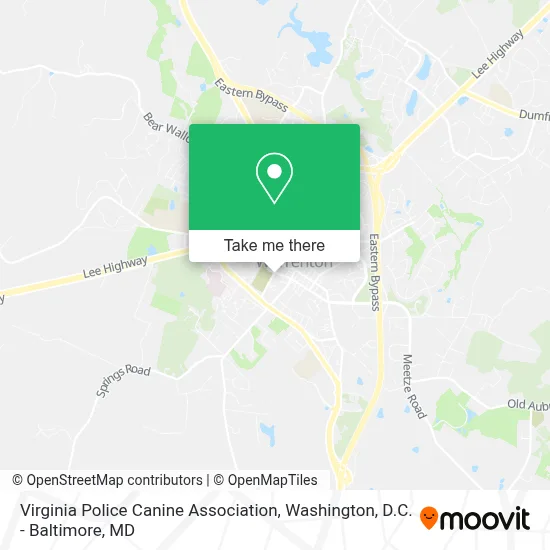Virginia Police Canine Association map