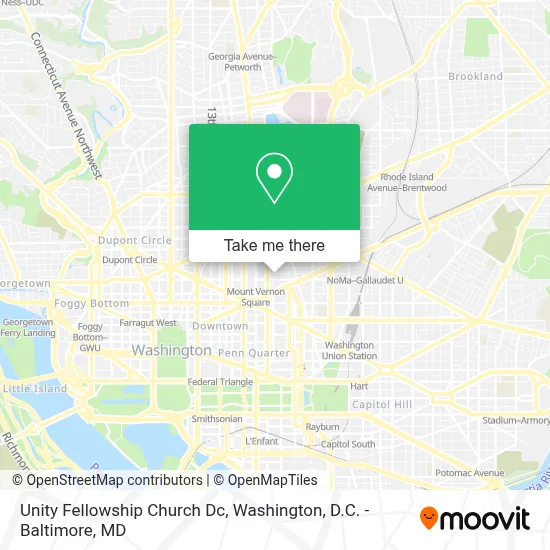 Unity Fellowship Church Dc map
