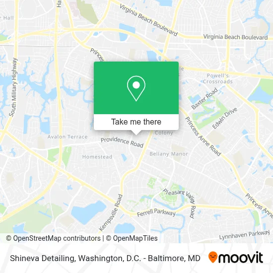 Shineva Detailing map