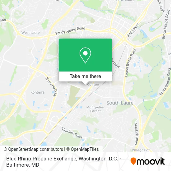 Blue Rhino Propane Exchange map
