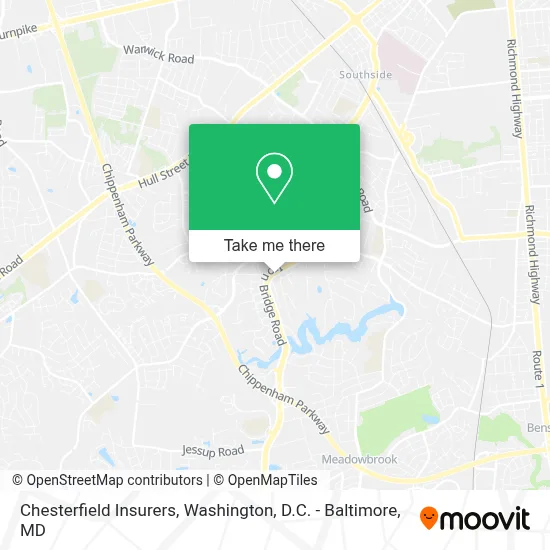 Chesterfield Insurers map