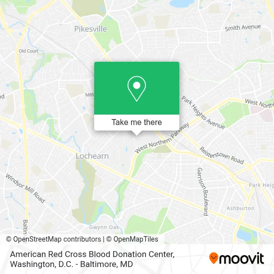 American Red Cross Blood Donation Center map