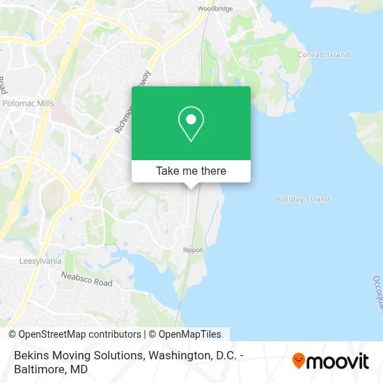 Bekins Moving Solutions map