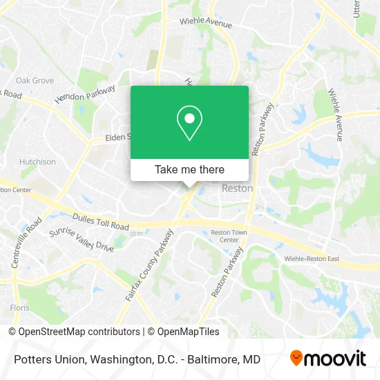 Potters Union map