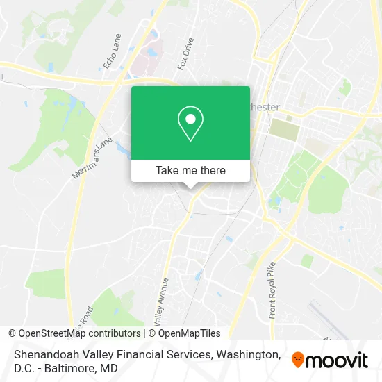 Shenandoah Valley Financial Services map