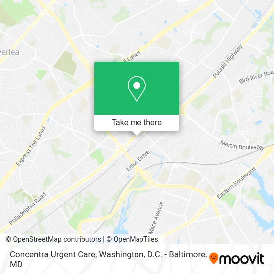 Concentra Urgent Care map