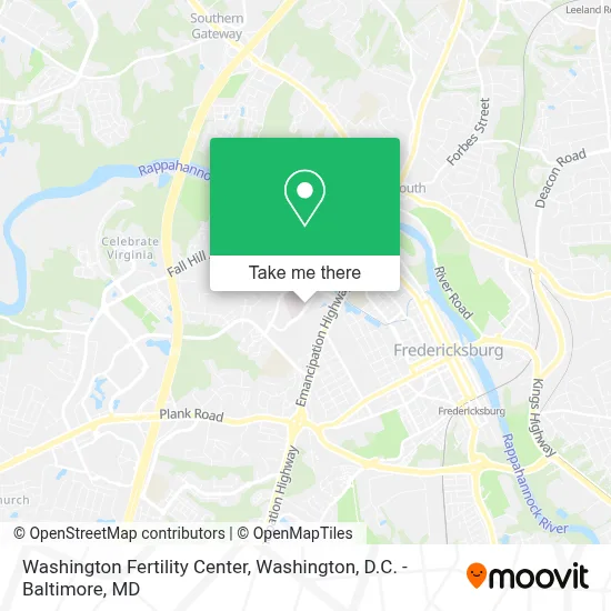 Washington Fertility Center map