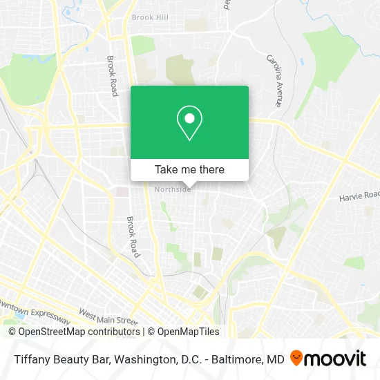 Tiffany Beauty Bar map
